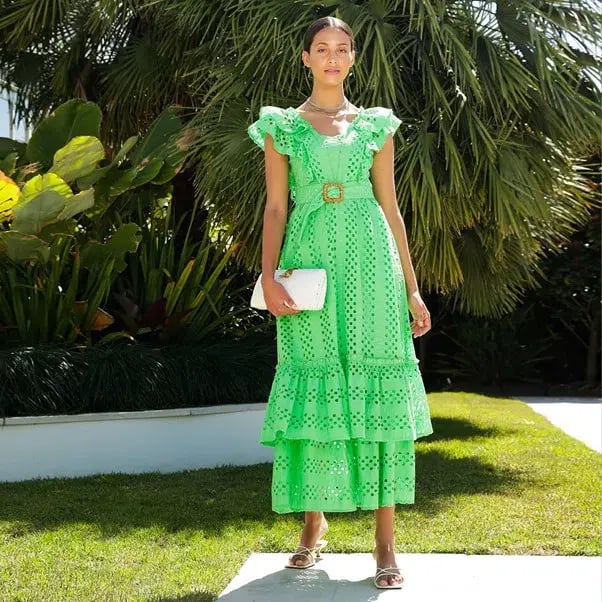 Sacha Drake Waikiki Midi Beach Dress Green Size 14 photo 3