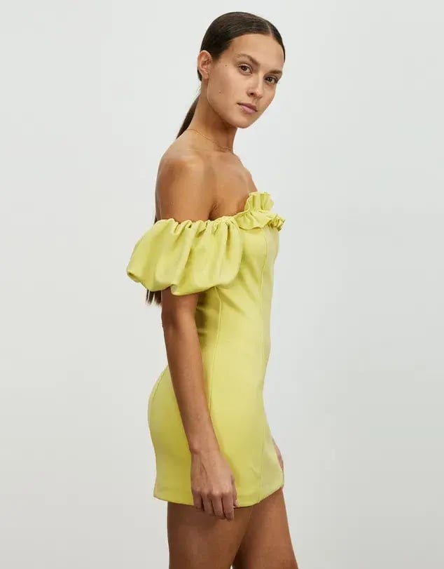 Lover Nicoletta Mini Dress Lemon Meringue Size 12 photo 2