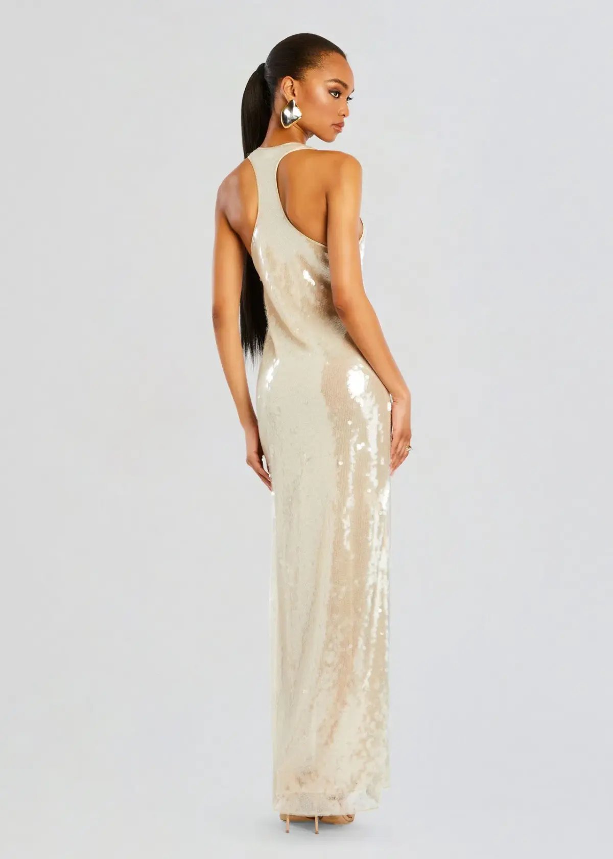 Retrofete Bella Sequin Dress Cream Size XS / AU 6 photo 8