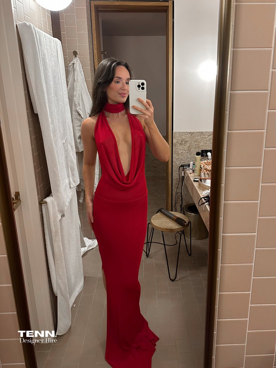 Aya Muse Edo Dress - Red photo 4