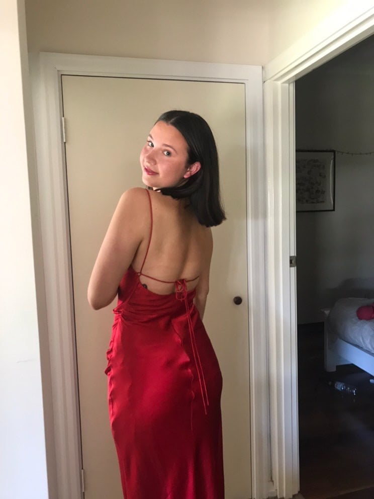 Shona Joy Wright Ruched Backless Slip photo 4