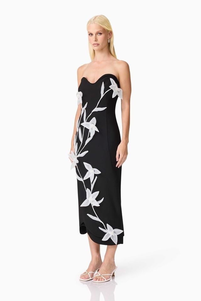 Elliatt Ilaria Midi Dress - Black photo 3