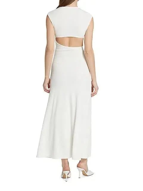 Christopher Esber Ruched Moodstone Tank Dress in White Size 8 / S photo 3