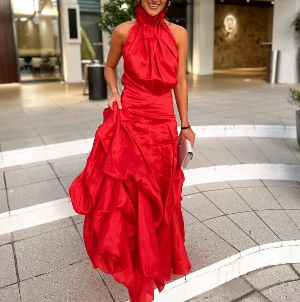 Ginger & Smart Infinite Galaxies Gown Red Size 6 photo 4