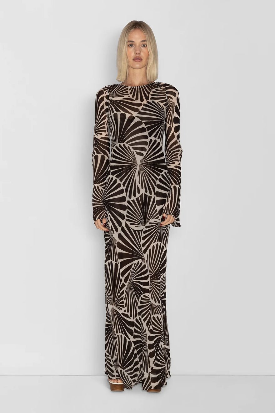 The Wolf Gang Lottie Maxi Dress - Cocoa Shell photo 2