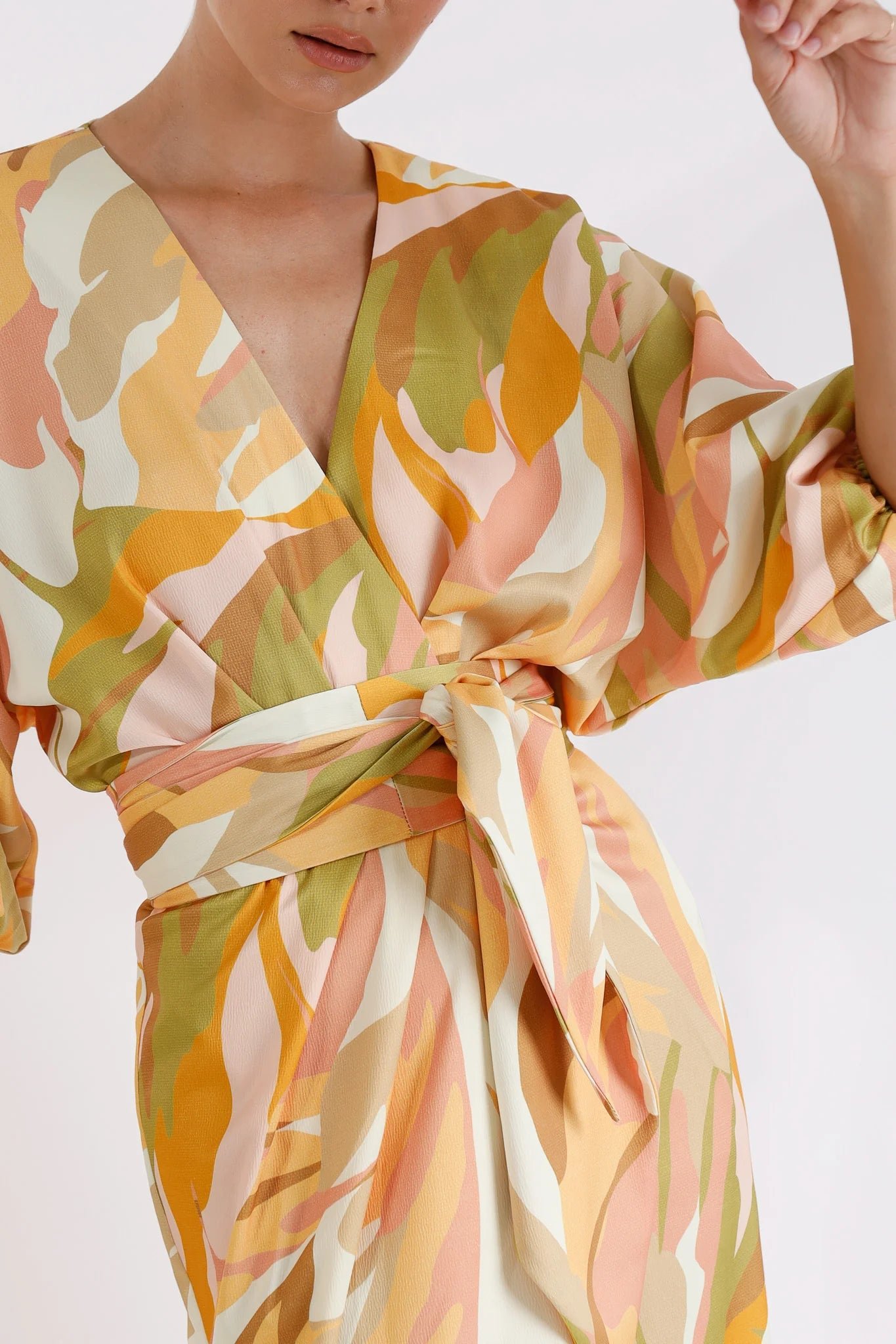 PASDUCHAS VISTA WRAP MIDI DRESS - SUNSET photo 4
