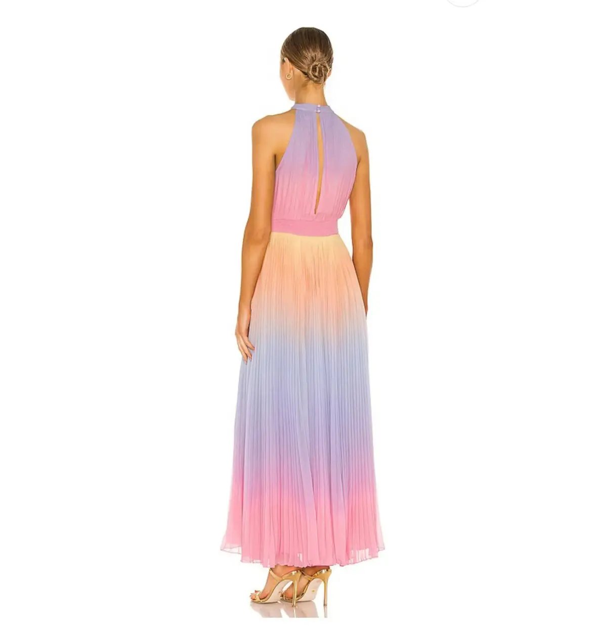 Rococo Sand Emi Halter Neck Maxi Dress in Multi Size AU 10 photo 2