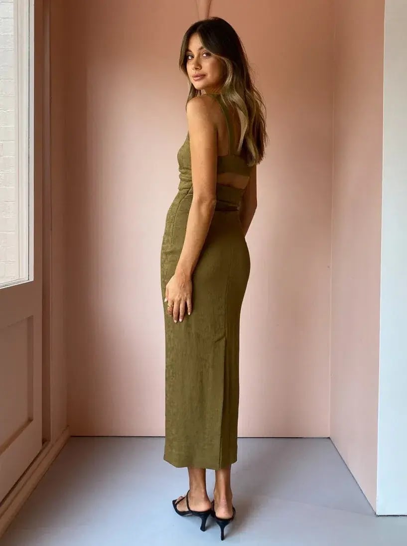 Shona Joy Simone Dress Green Size 10 photo 3