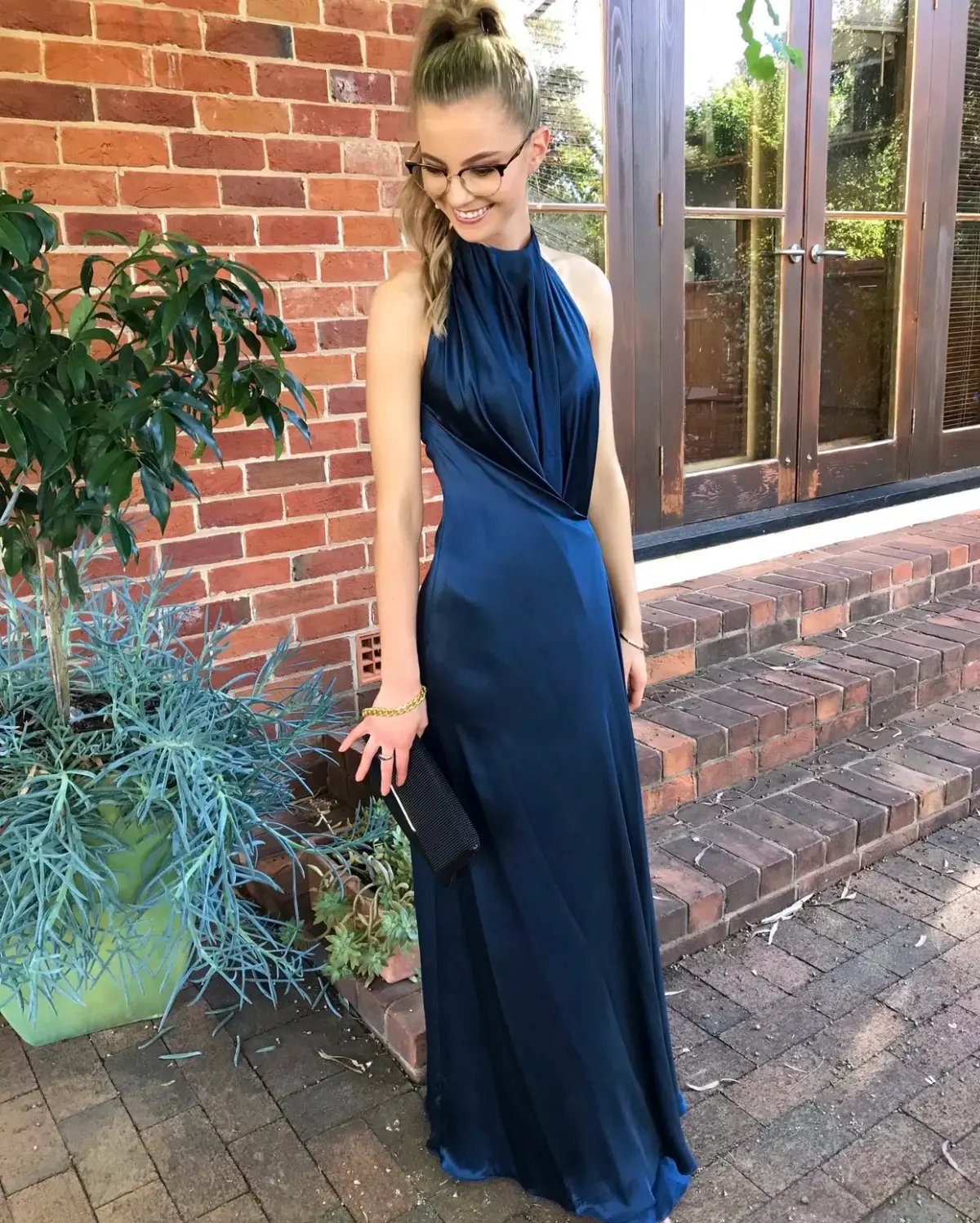 Bianca Spender Isabella Gown Navy Size 6 photo 2