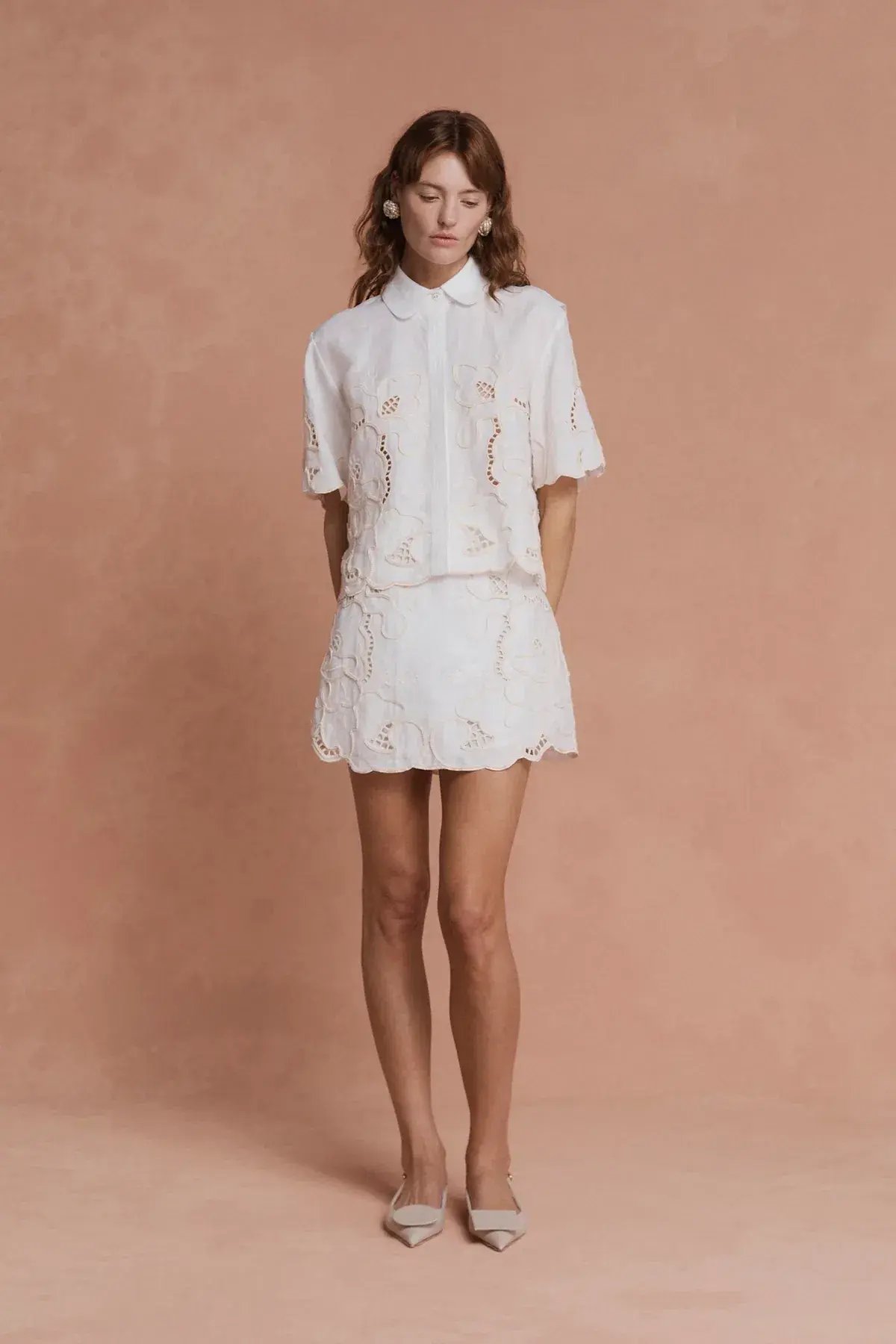 Lovaan Milicent Top White Size 8 photo 3