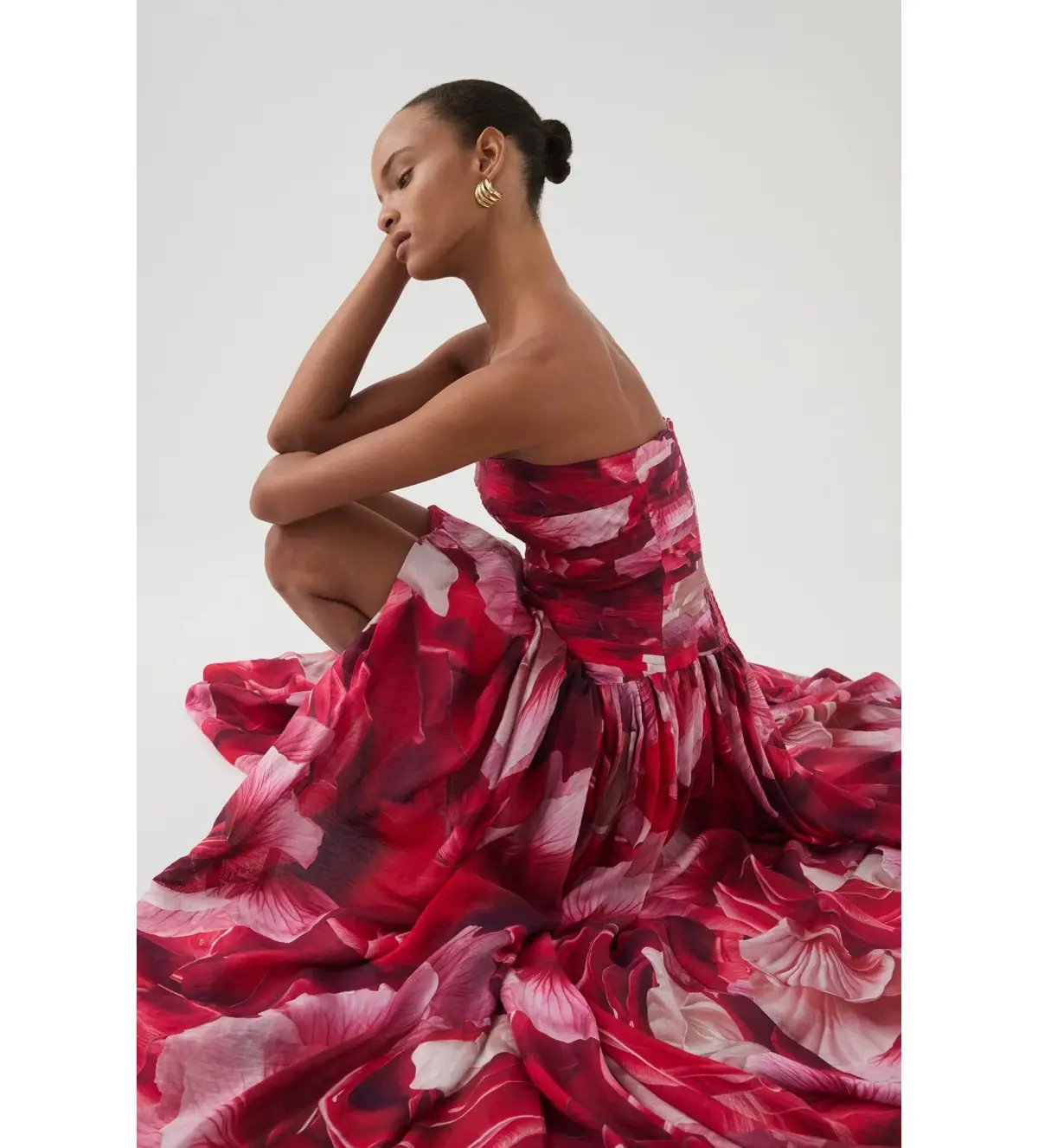Aje Flora Gown Prismatic Floral Red Size AU 6 photo 4