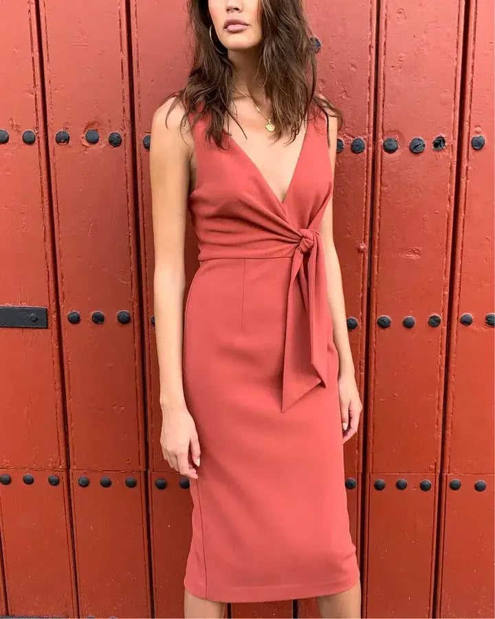 Sheike Truth or Dare Dress Terracotta Size 16 photo 2