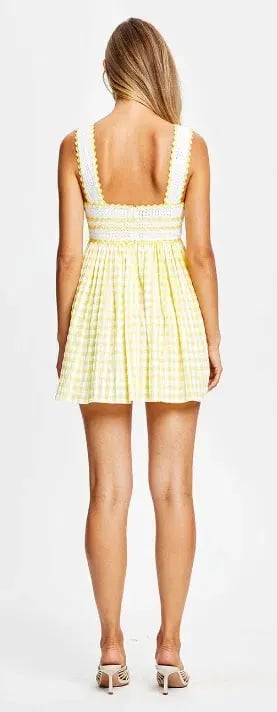 Alice Mccal Mango Wild Angels Mini Dress Yellow Size 12 photo 3