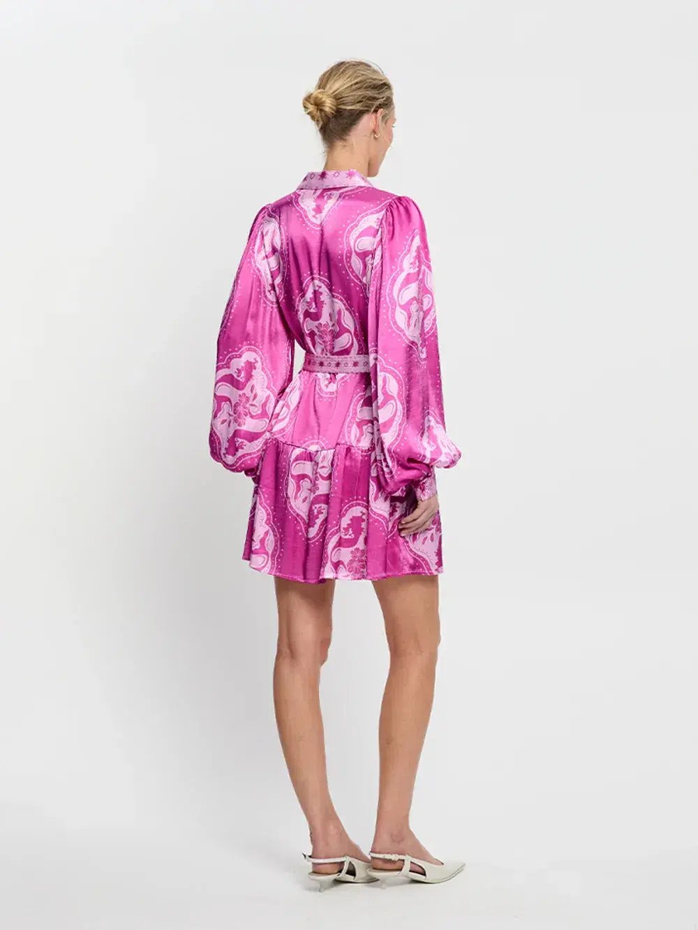 Kivari Isla Mini Dress Pink Printed Size 14 photo 3