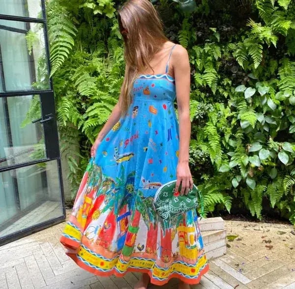 Alemais All Aboard Midi Sundress Multi Size 10 photo 3