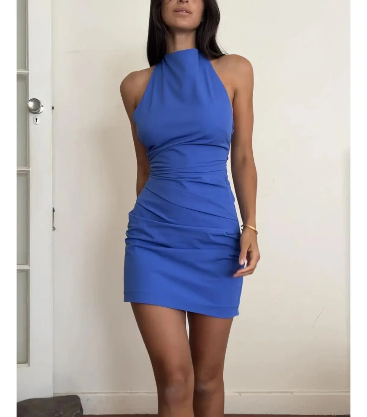 Sir the Label Sol Halter Mini Dress Cobalt Size 10 photo 6