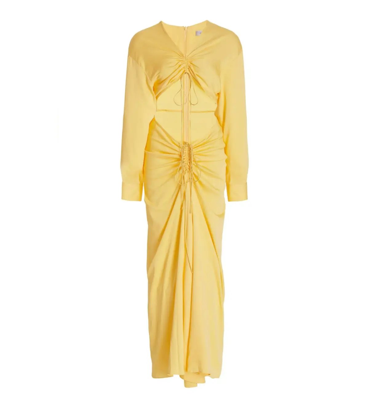 Christopher Esber Ruched Crop and Skirt In Chalky Yellow Size AU 8 photo 7