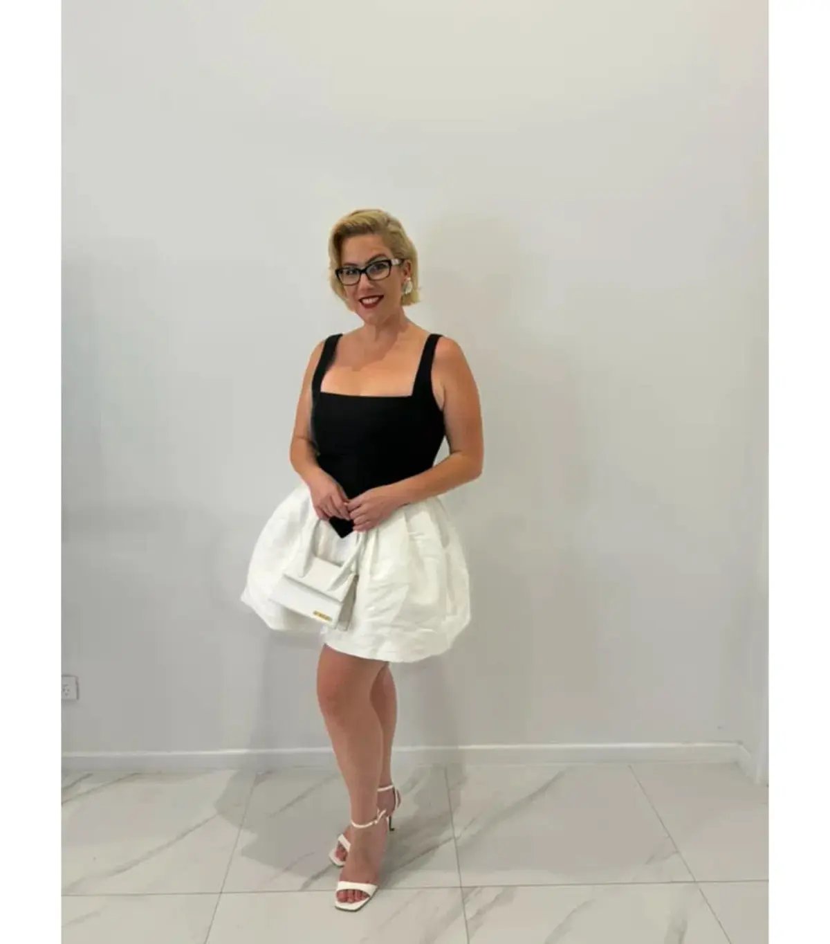 Bianca & Bridgett Alba Mini Dress Black/White Size AU 10 photo 5