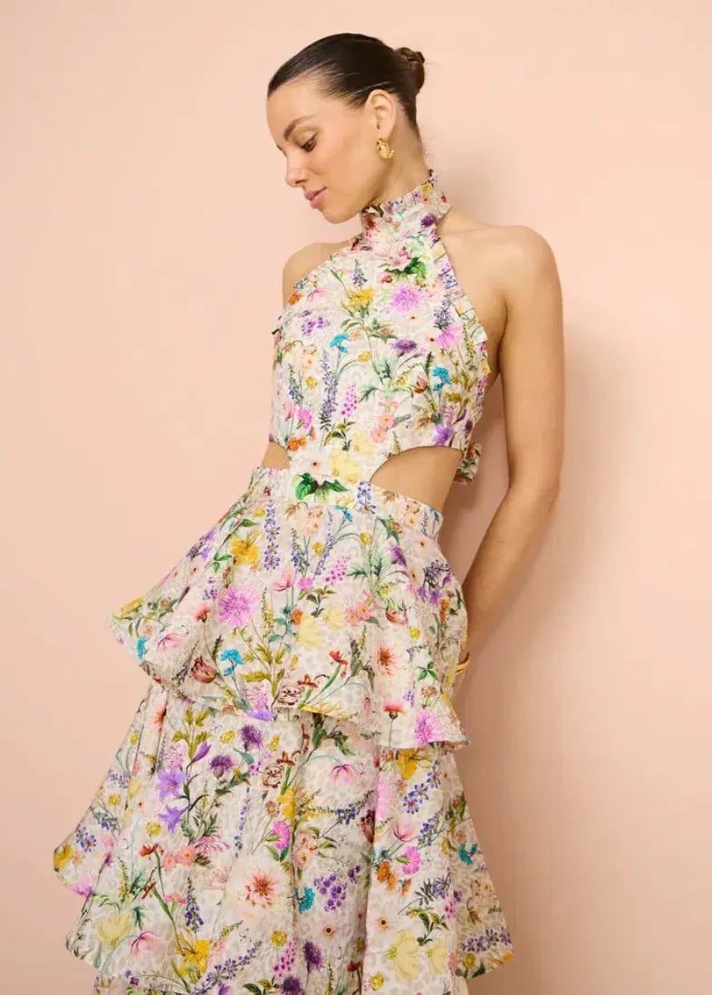 Aqua Blu Heather Maxi Dress in Jardine Floral Print Size L / AU 12 photo 5