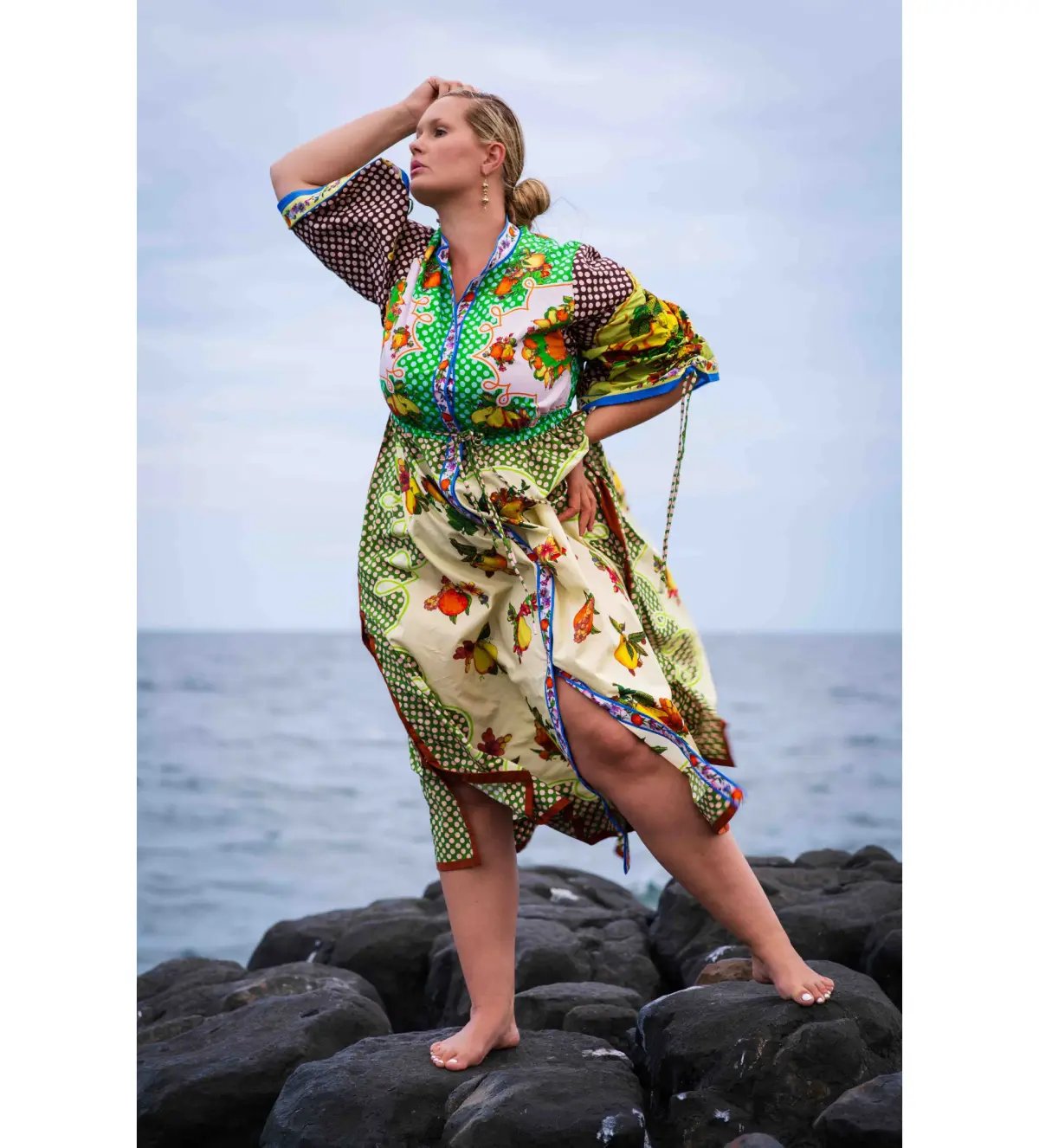 Alemais Lemonis Shirtdress Multi Print Size 16 photo 3