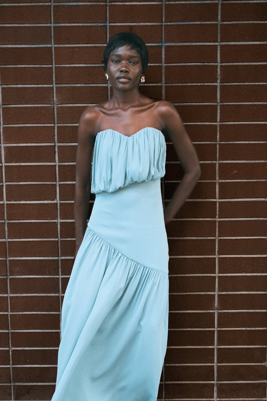 Third Form Seraphic Strapless Maxi Dress - Aquatic photo 2