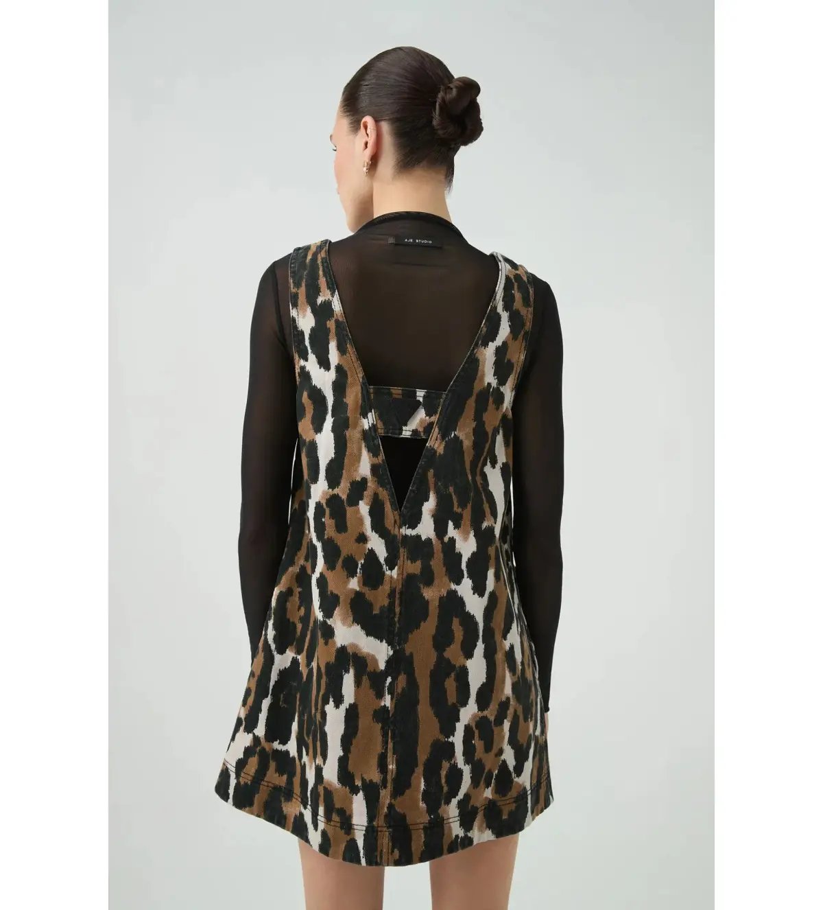 Aje Sienna Mini Dress Animal Print Size 6/XS photo 4