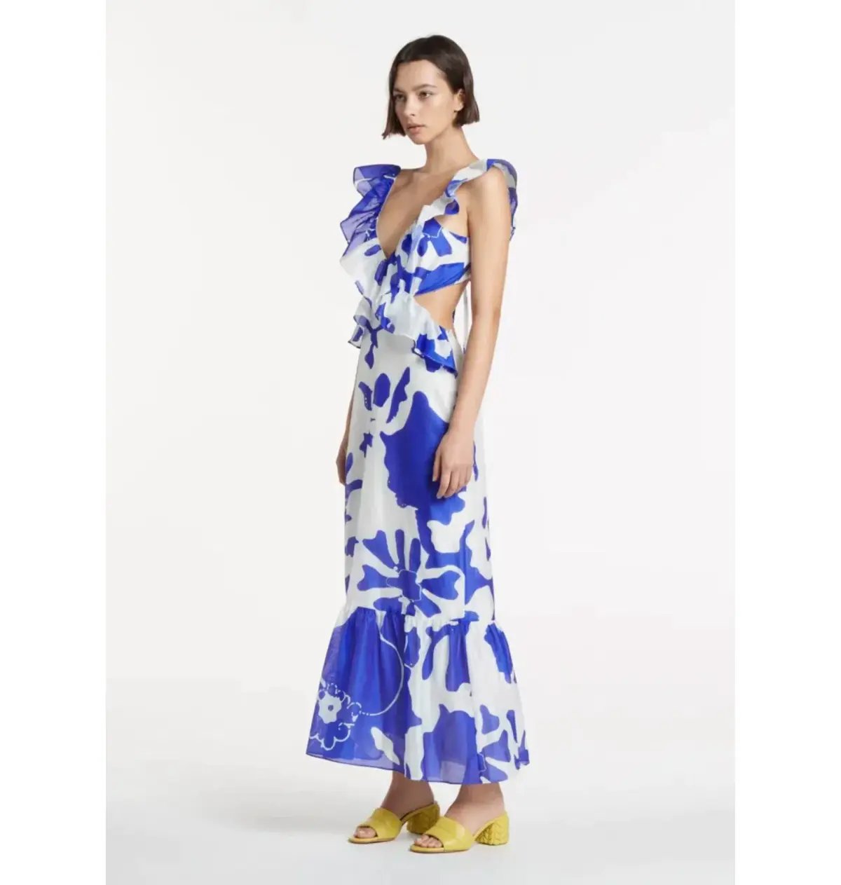 Sir The Label Vivi Frill Dress Merce Abstract Print Size AU 6 photo 2
