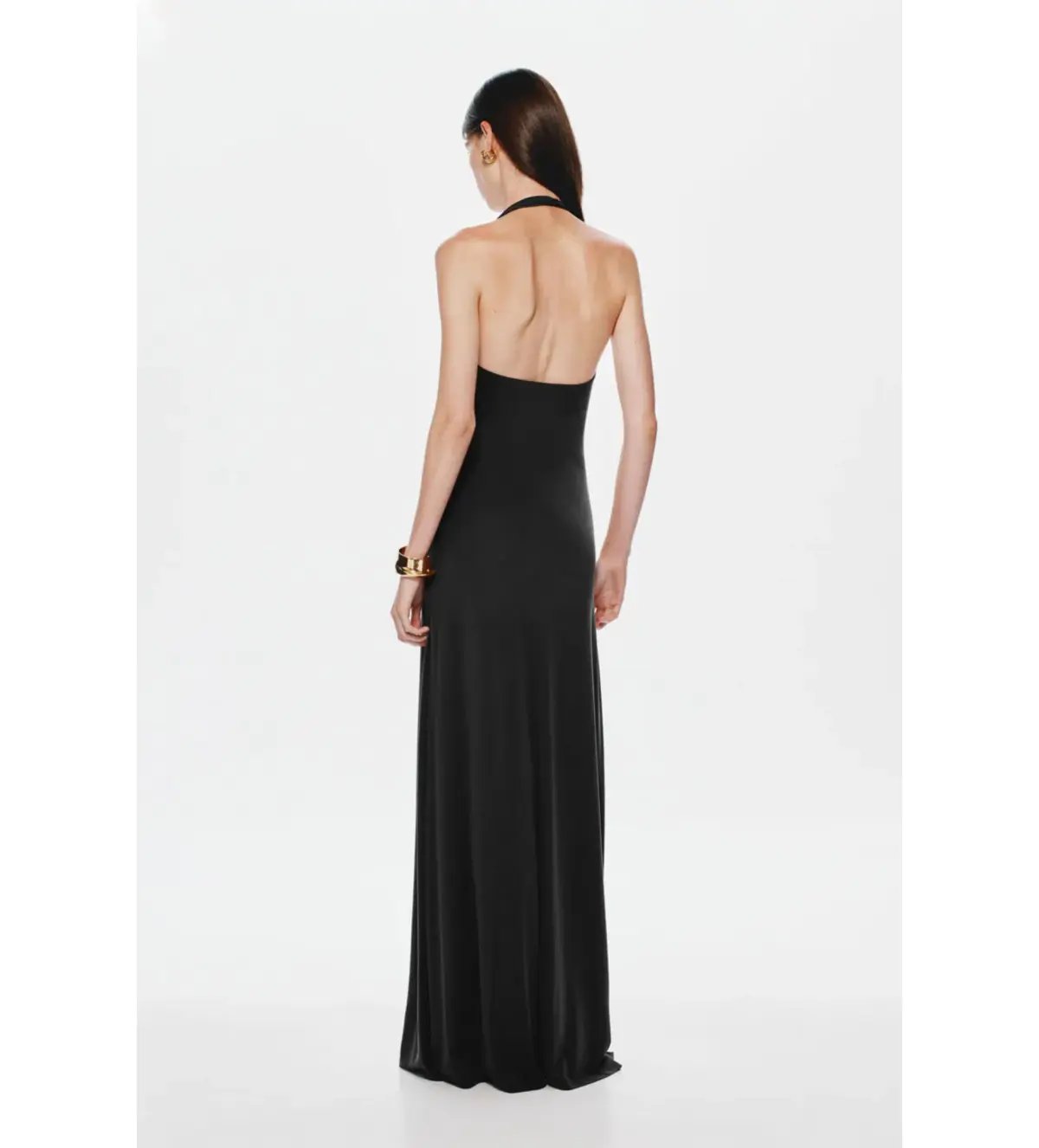 MISHA Jennifer Cupro Maxi Dress Black Size 8/S photo 4
