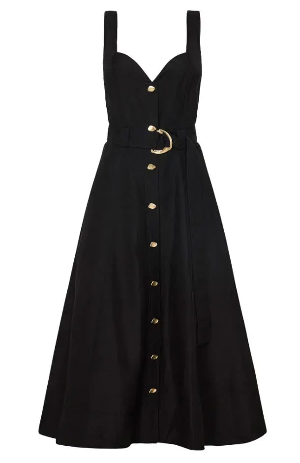 Aje Clay Belted Midi Dress in Black Size AU 8 photo 4