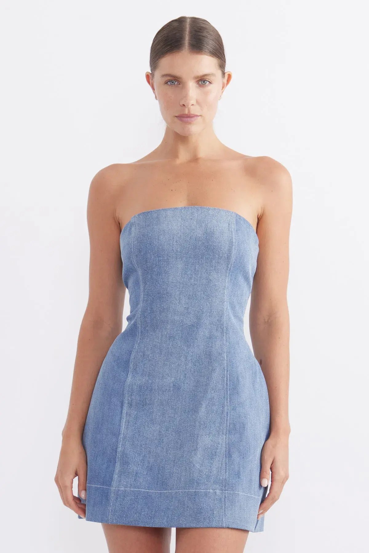 Pasduchas Caliente Strapless Mini Dress Wash Out Size AU 10 photo 3