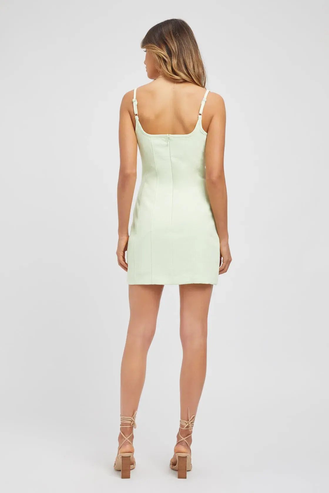 Kookai Oyster Panel Dress Green Size 8 photo 2