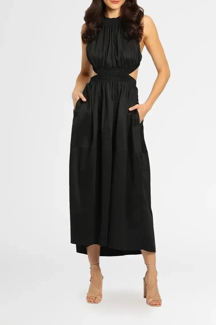 Camilla and Marc Pollina Midi Dress in Black Size 12 photo 2
