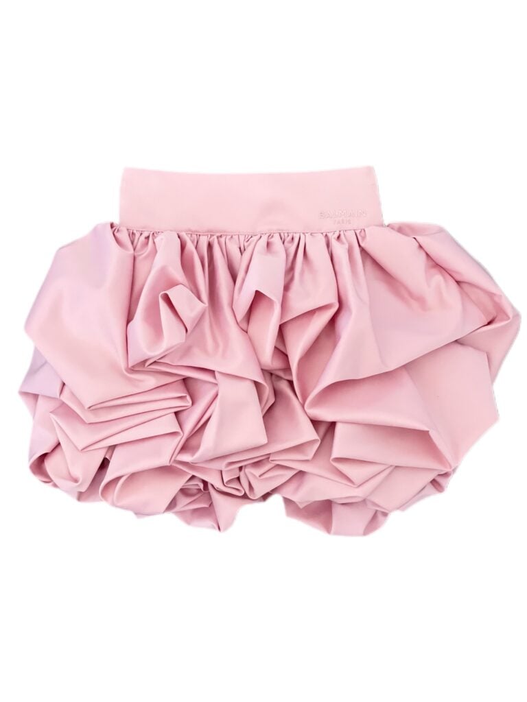 Balmain Cloud Skirt In Marshmallow Pink photo 5