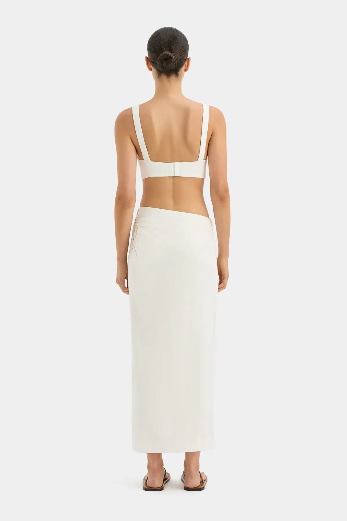 Sir The Label Atacama Bralette Size 2 & Midi Skirt Size 1 Set Natural photo 3