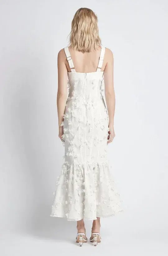 Sheike Petal Dreams Midi Dress White Size 8 photo 3