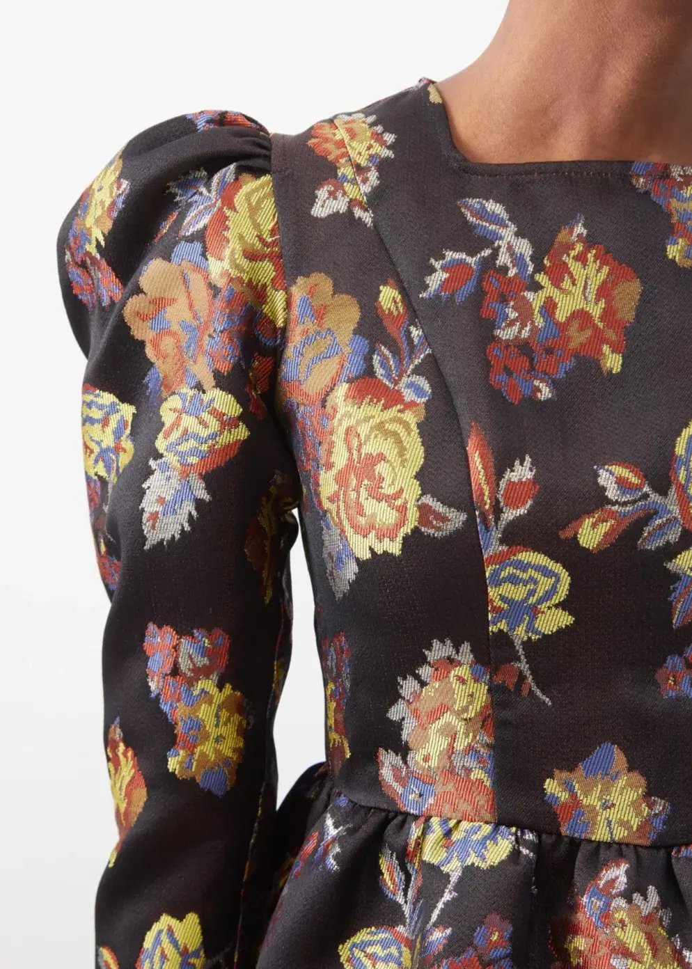 Batsheva Prairie Floral-Jacquard Mini Dress Floral Size 10 photo 3