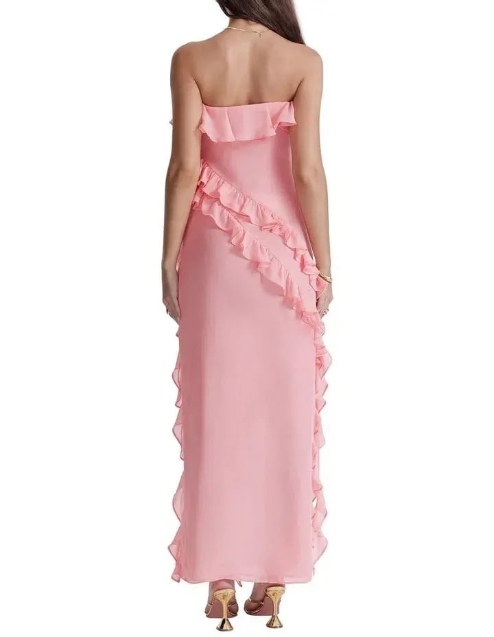 House of CB Sarina Ruffle Maxi Dress in Pink Size S / AU 8 photo 3