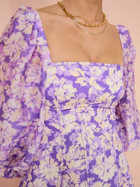Acler Ardanary Mini Dress In Violet Imprint Size 12 photo 2