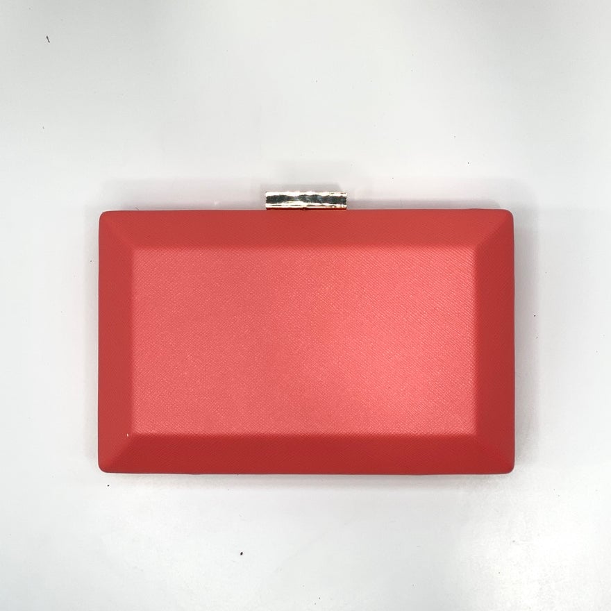 Olga Berg Ava Rectangular Clutch - Coral photo 2