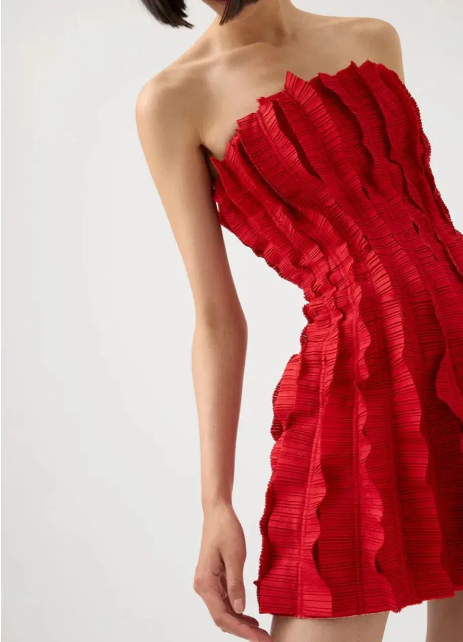 Aje Hybrid Sleeveless Mini Dress in Scarlett Size 6 photo 2