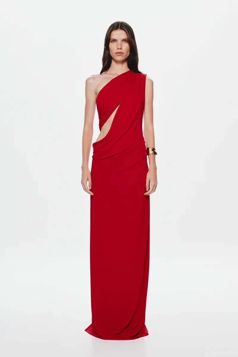 MISHA THE SOLSTICE CUPRO DRESS in CHERRY RED SIZE XS / 6 - 8 photo 9