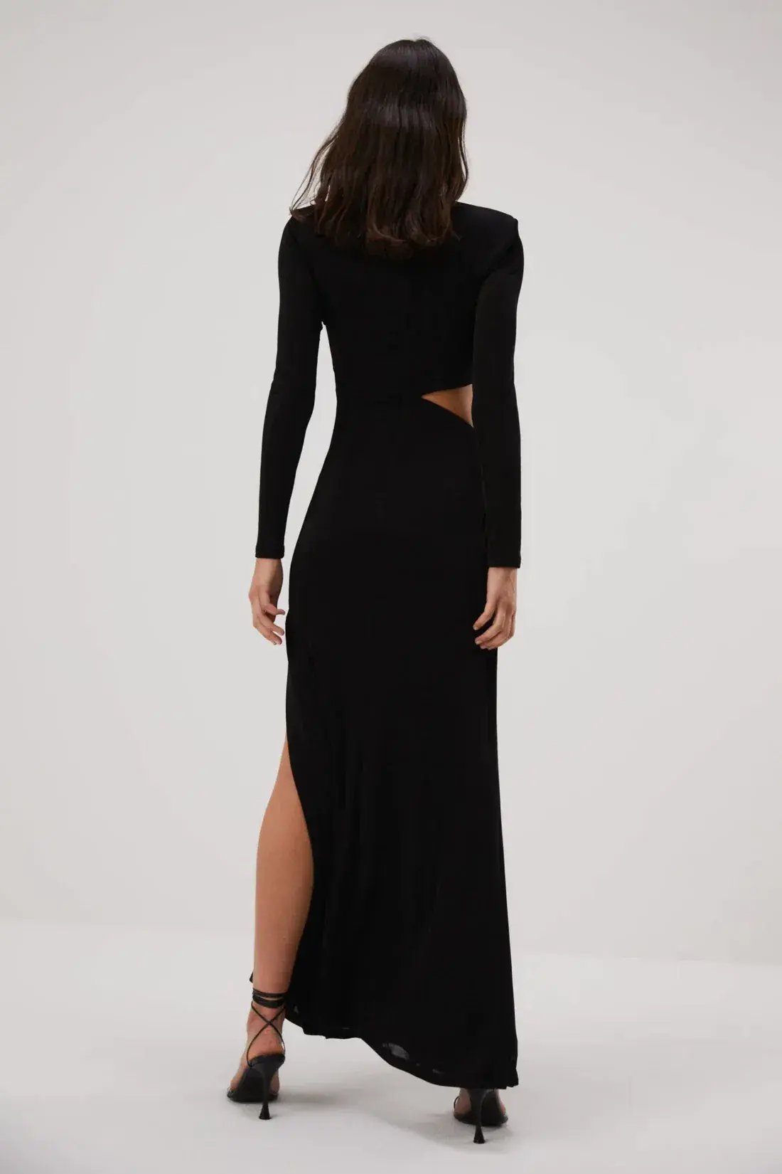 Misha Akarai Slinky Jersey Gown Black Size 8 photo 2