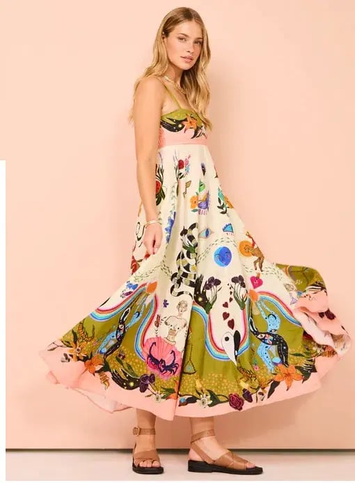 Alemais Evergreen Sundress Print Size 14 photo 2