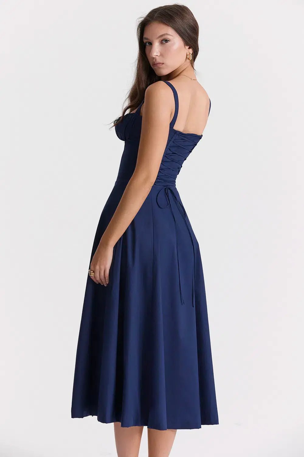 House Of CB Carmen Midi Navy Size M / AU 10 photo 5