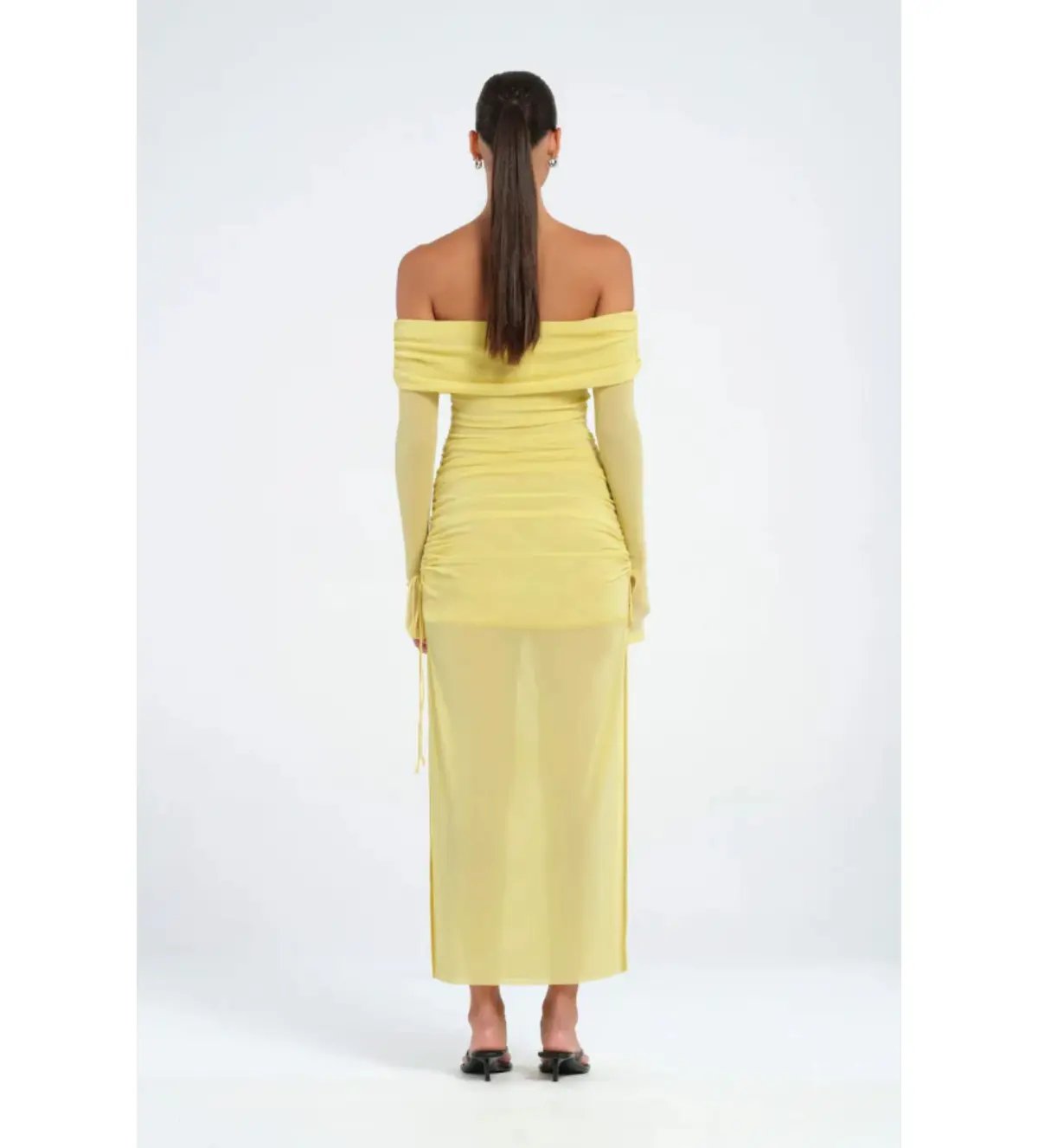 Benni Blaire Midi Dress in Lemon Size AU 10 photo 5