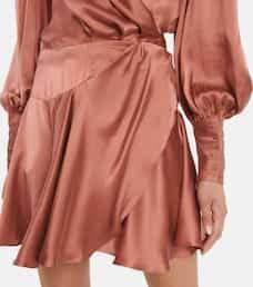 ZIMMERMANN Silk Wrap Mini Dress – Rose Gold photo 2