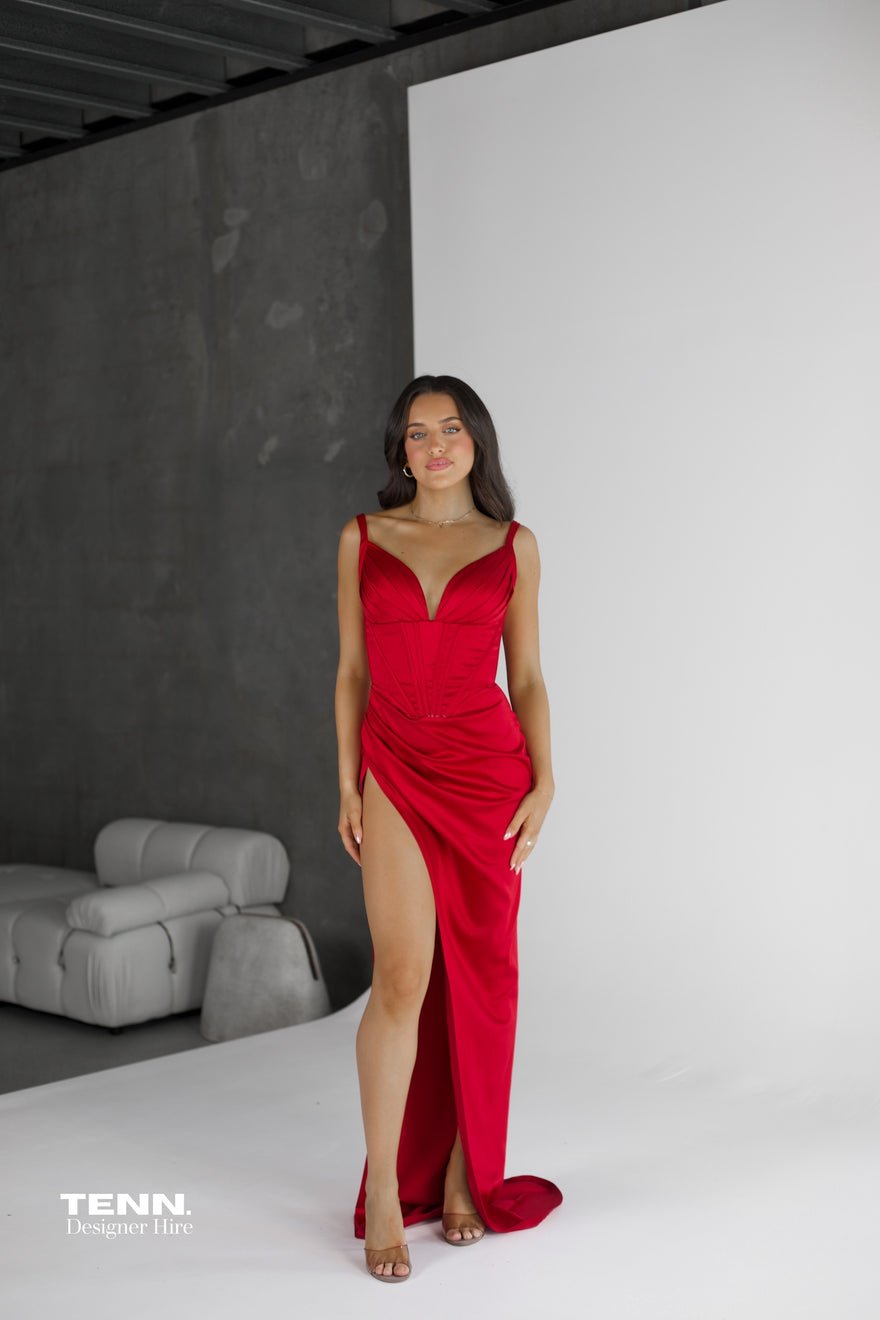 Lia Stublla Aimee Gown - Red photo 4