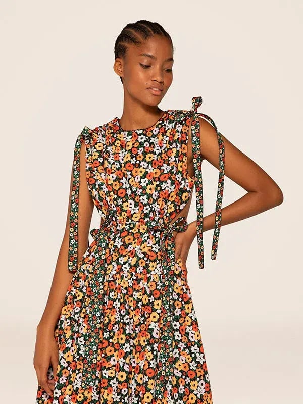Agua Bendita Guaguanco La Fania Noche Dress  Floral Size 6 photo 6