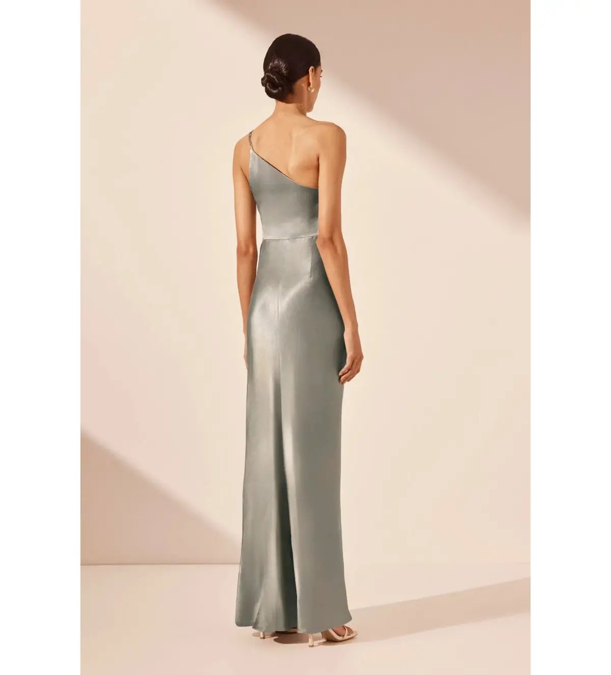 Shona Joy La Lune Gathered Maxi Dress in Sage Size 14 photo 4