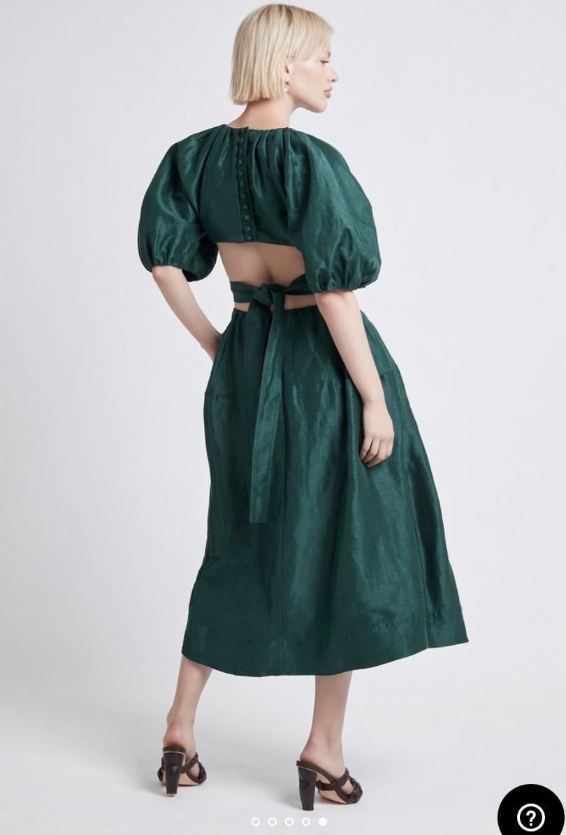 Aje Mimosa Cutout Dress Emerald Size 8 photo 2